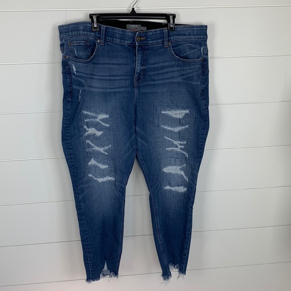 Torrid Women’s High-Rise Bombshell Skinny Stretch Deconstructed Size 24 R - Picture 2 of 16